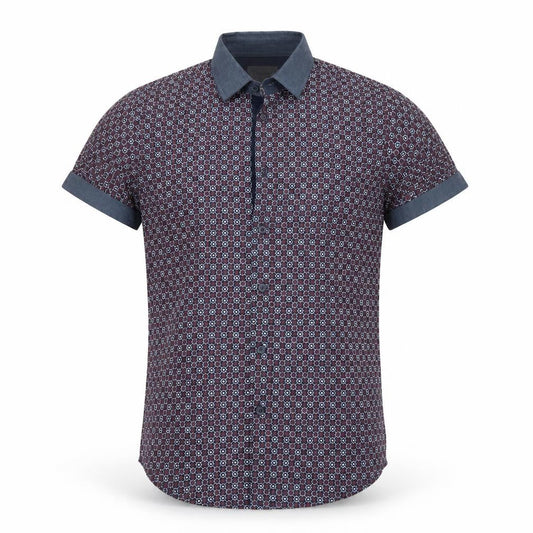 Twister soul Mens Multicoloured Geometric Cotton  Button-Up Size XS Collared