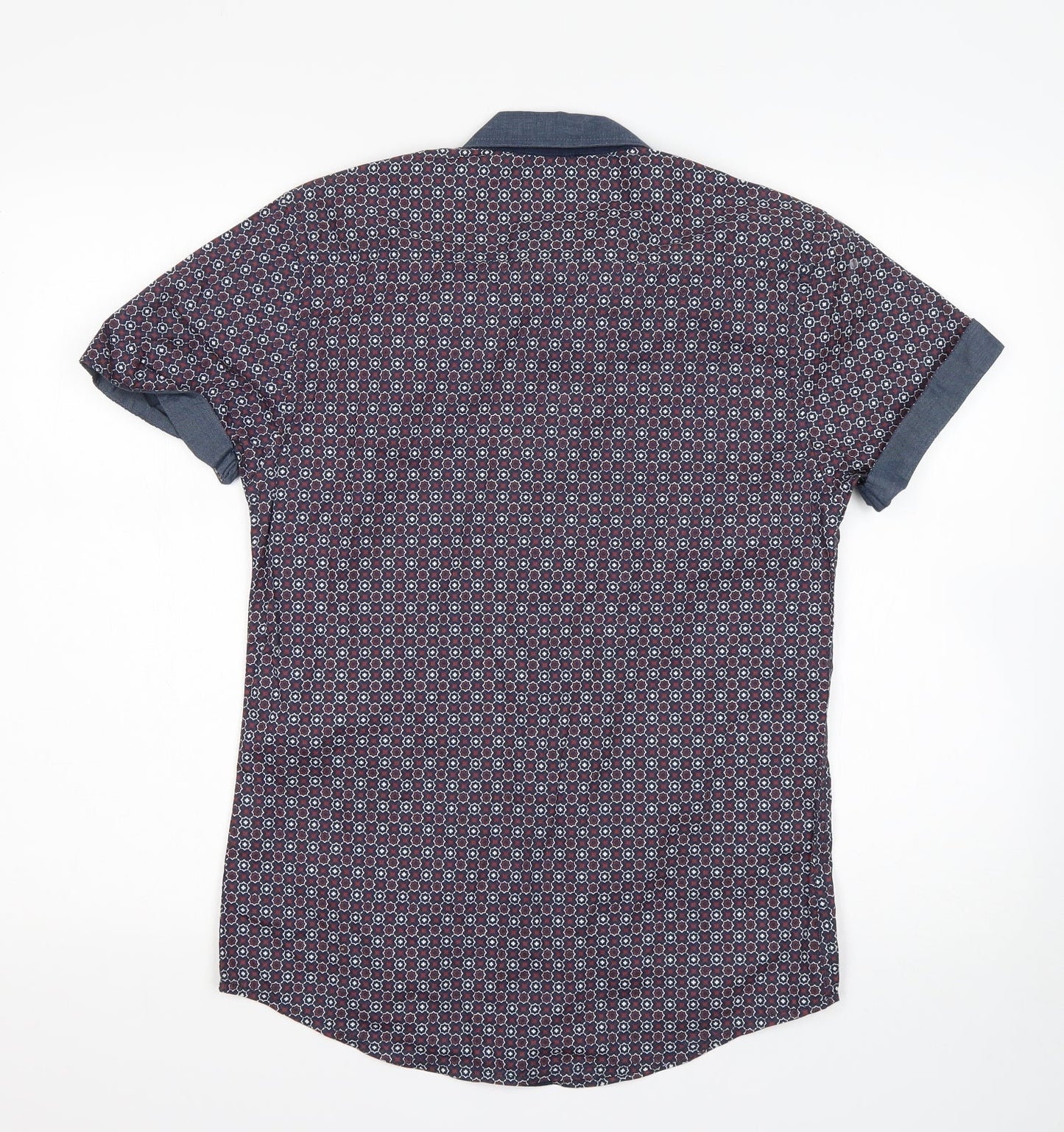 Twister soul Mens Multicoloured Geometric Cotton  Button-Up Size XS Collared