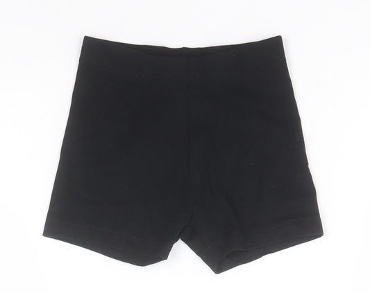 George Boys Black  Cotton Compression Shorts Size 4-5 Years  Regular