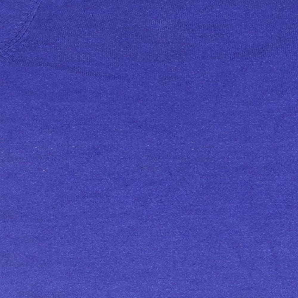 Marks and Spencer Womens Blue V-Neck  Acrylic Henley Jumper Size 8