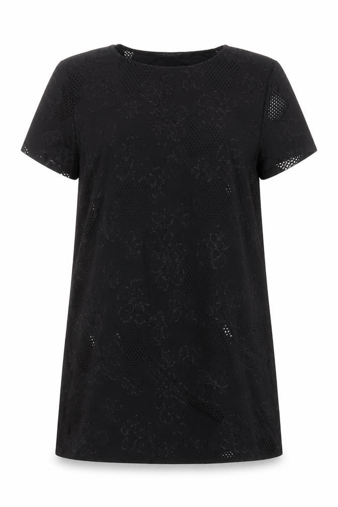 Zuppe Womens Black   Basic T-Shirt Size 14 Round Neck
