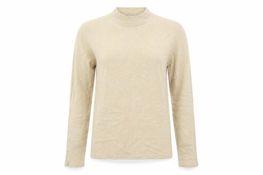 Marks & Spencer Womens Beige High Neck  Acrylic Pullover Jumper Size 12