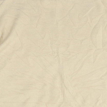 Marks & Spencer Womens Beige High Neck  Acrylic Pullover Jumper Size 12