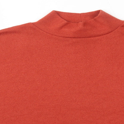 Pep&Co Womens Orange High Neck  Polyester Pullover Jumper Size 8