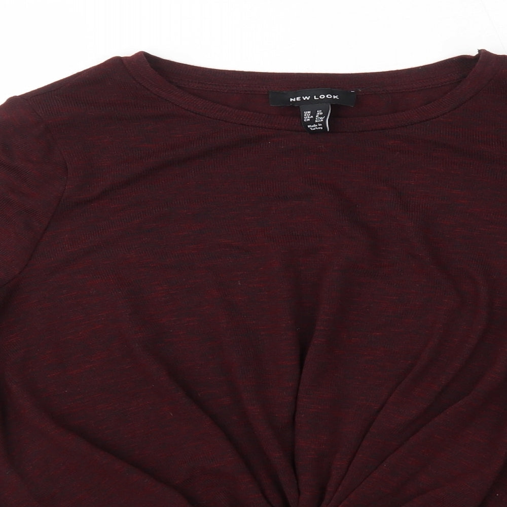 New Look Womens Purple Round Neck  Polyester Pullover Jumper Size 12
