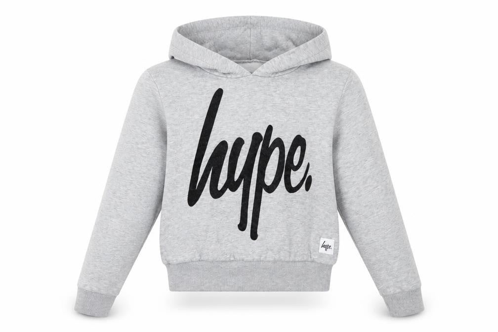 Hype Womens Grey  Cotton Pullover Hoodie Size 6