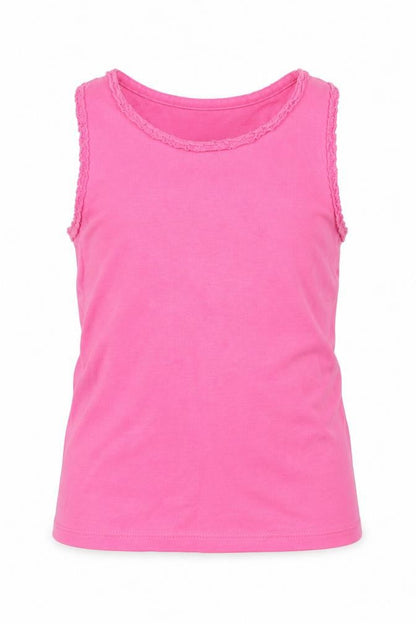 F&F Girls Pink  100% Cotton Basic Tank Size 5-6 Years Round Neck