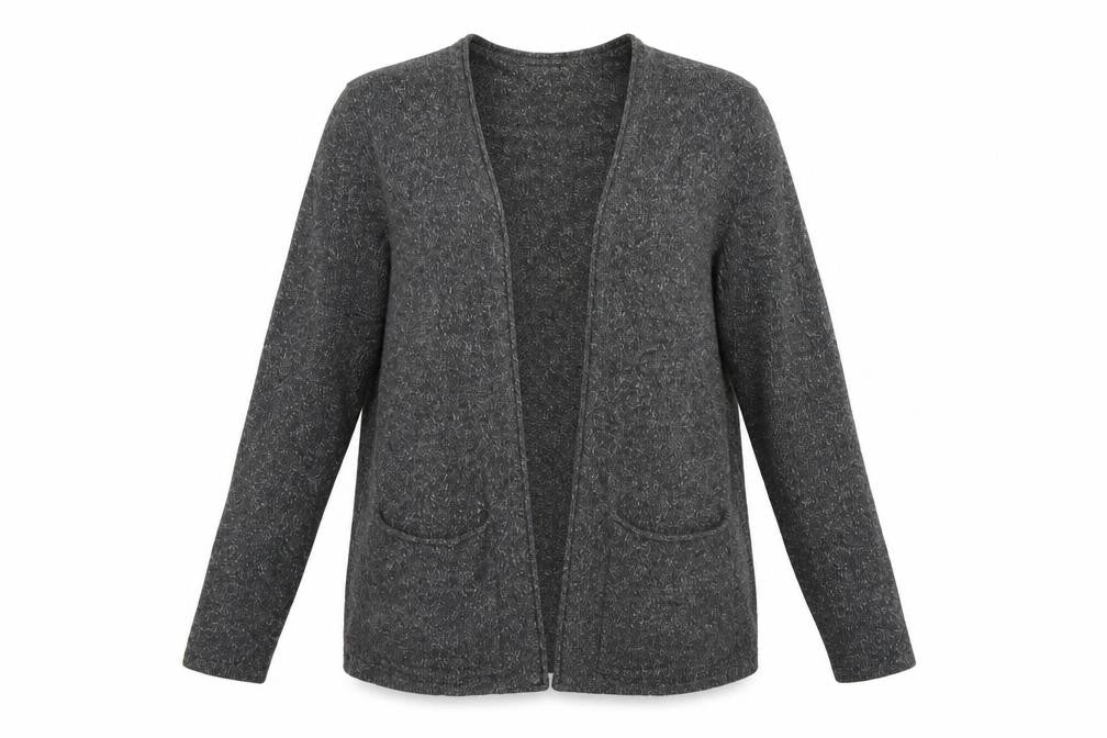 H&M Womens Grey V-Neck  Cotton Cardigan Jumper Size M