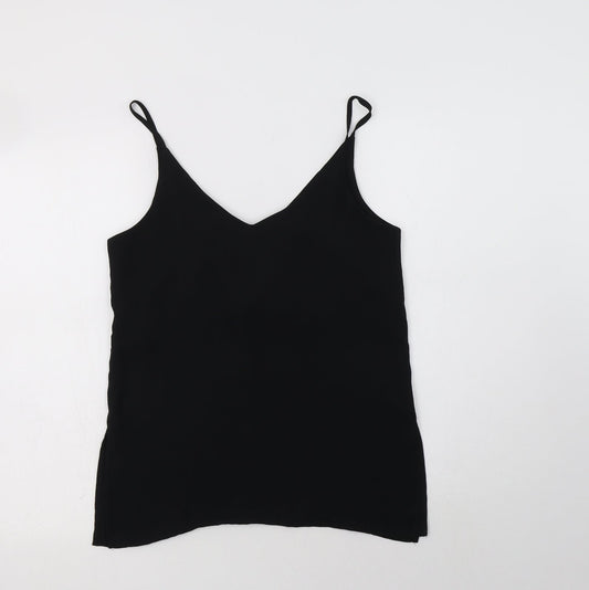 H&M Womens Black  Polyester Camisole Blouse Size 8 V-Neck