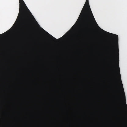 H&M Womens Black  Polyester Camisole Blouse Size 8 V-Neck
