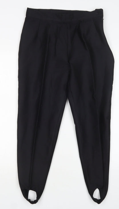 Preworn Womens Black  Cotton Trousers  Size 16 L26 in Regular