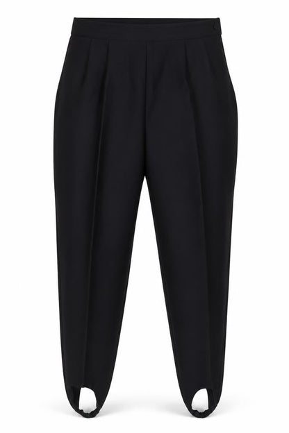 Preworn Womens Black  Cotton Trousers  Size 16 L26 in Regular