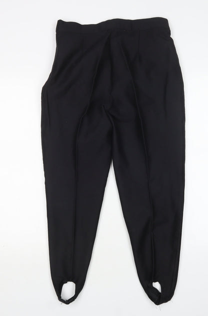 Preworn Womens Black  Cotton Trousers  Size 16 L26 in Regular