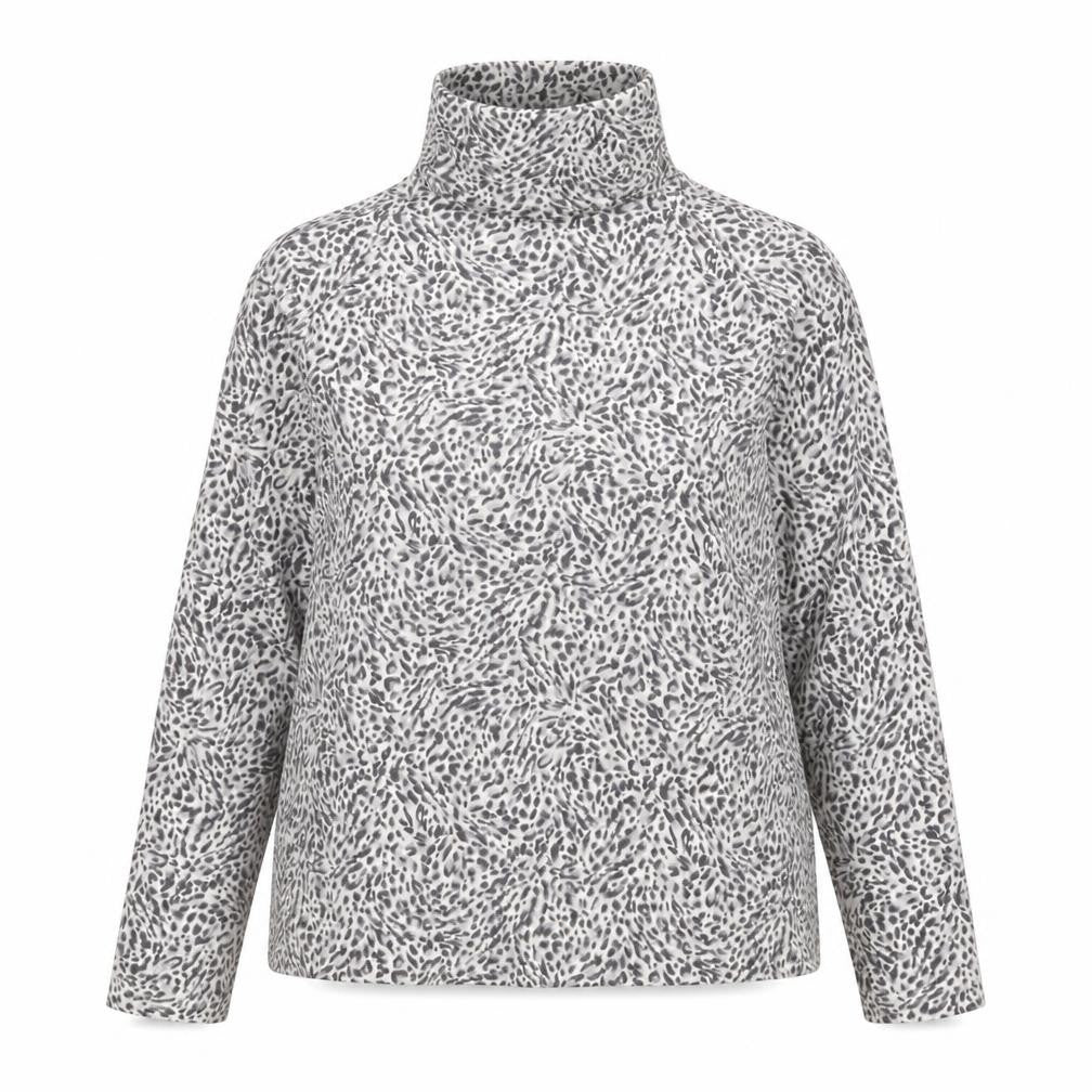 Pebble Bay Womens Multicoloured Roll Neck Animal Print Polyester Pullover Jumper Size 16