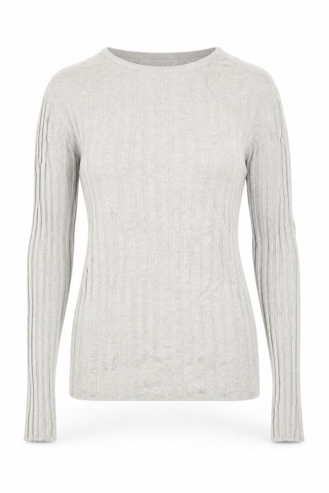 New Look  Womens Beige Round Neck  Viscose Pullover Jumper Size 12