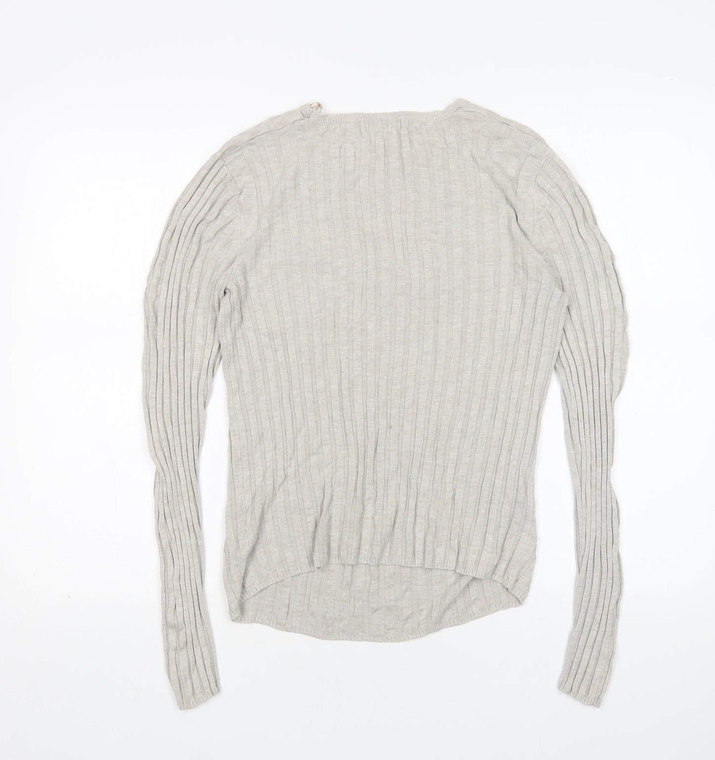 New Look  Womens Beige Round Neck  Viscose Pullover Jumper Size 12