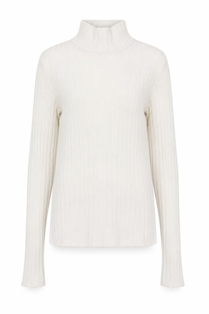 Topshop Womens White Mock Neck  Polyester Pullover Jumper Size 6