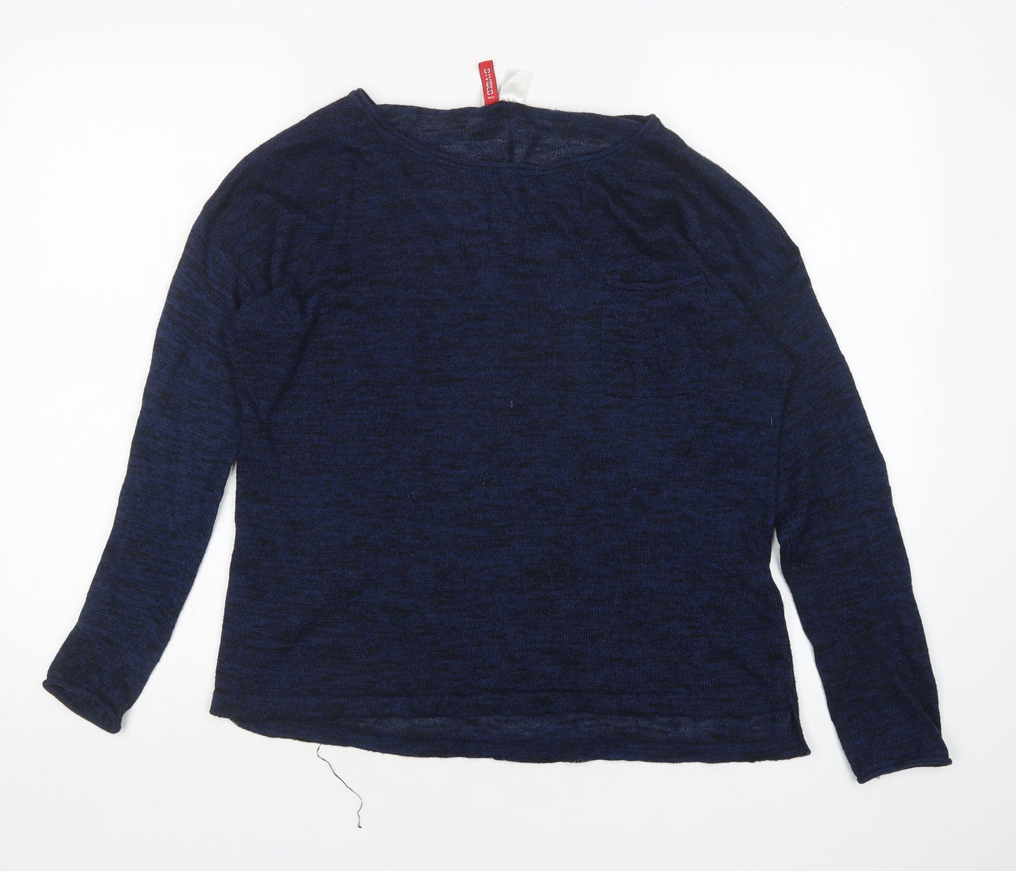 H&M Womens Blue Round Neck  Polyester Pullover Jumper Size M