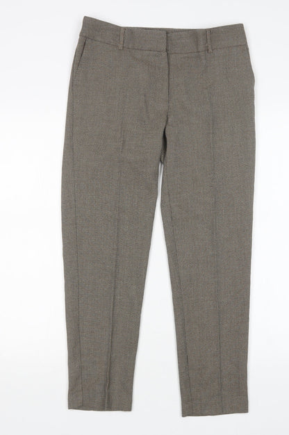Papaya Womens Brown  Polyester Trousers  Size 10 L28 in Regular