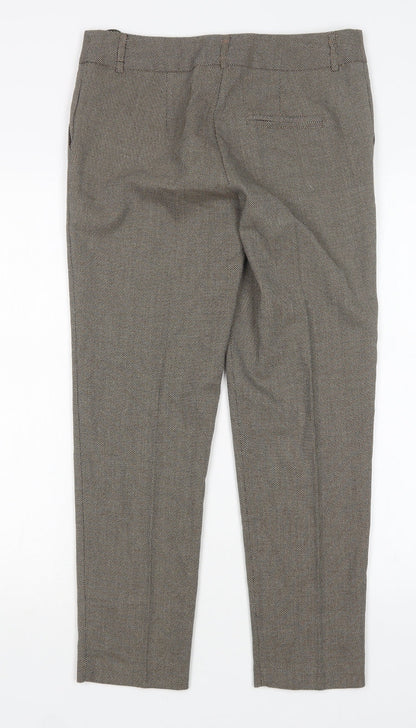 Papaya Womens Brown  Polyester Trousers  Size 10 L28 in Regular