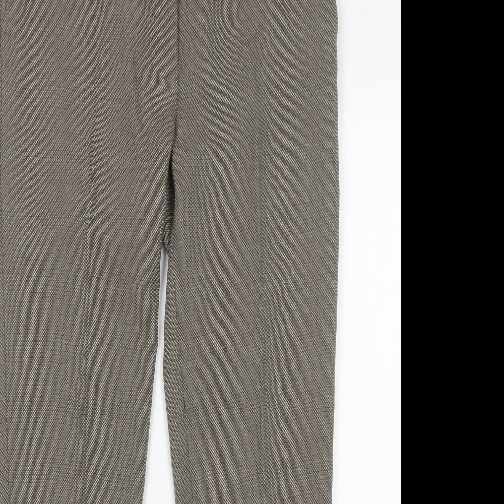Papaya Womens Brown  Polyester Trousers  Size 10 L28 in Regular