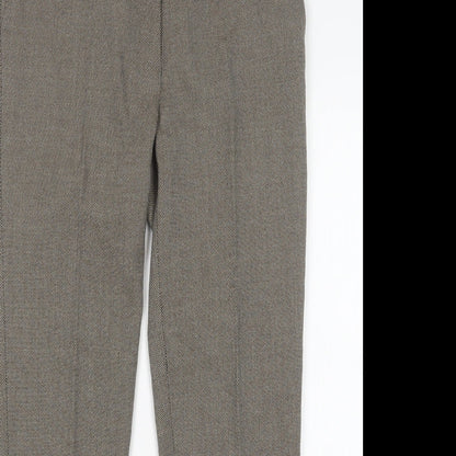 Papaya Womens Brown  Polyester Trousers  Size 10 L28 in Regular
