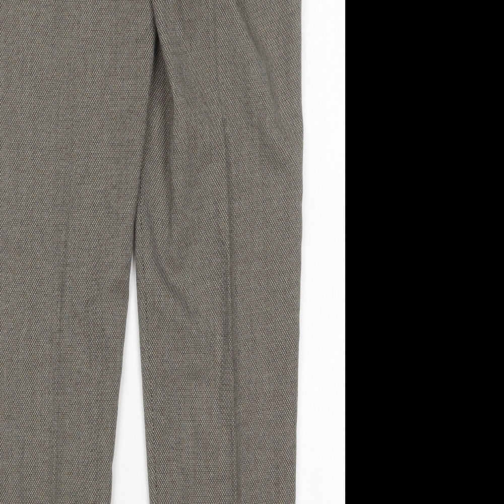 Papaya Womens Brown  Polyester Trousers  Size 10 L28 in Regular