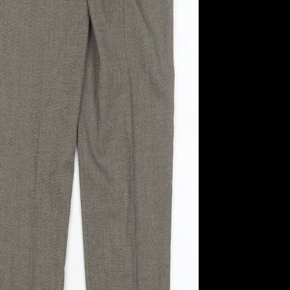 Papaya Womens Brown  Polyester Trousers  Size 10 L28 in Regular