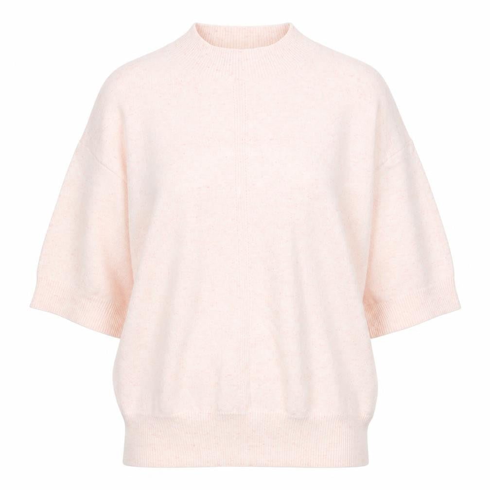 Marks & Spencer Womens Pink Mock Neck  Cotton Pullover Jumper Size S