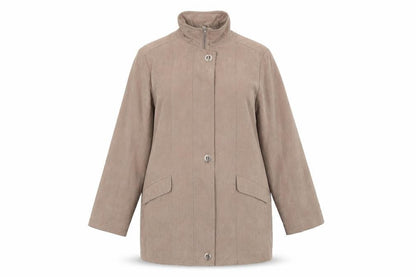 Klass Womens Brown   Overcoat Coat Size L  Zip - Taupe Colour