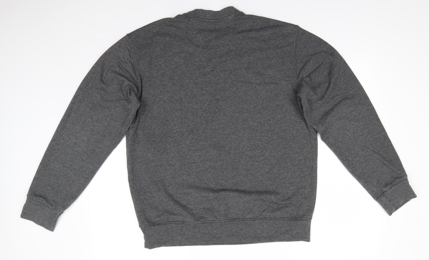 JACHS Mens Grey  Polyester Pullover Sweatshirt Size M   - Dark Grey Mix