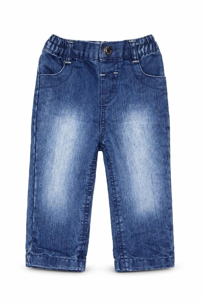 Early Days Boys Blue  Cotton  Jeans Size 3-6 Months  Button - Back Elastication