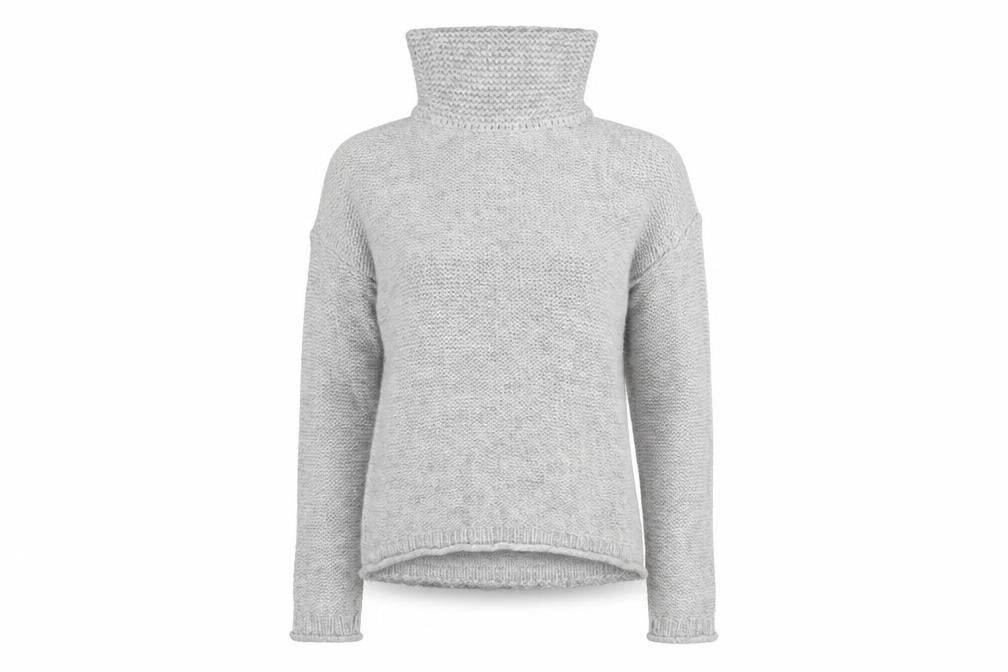 Esprit Womens Grey Roll Neck  Acrylic Pullover Jumper Size XS
