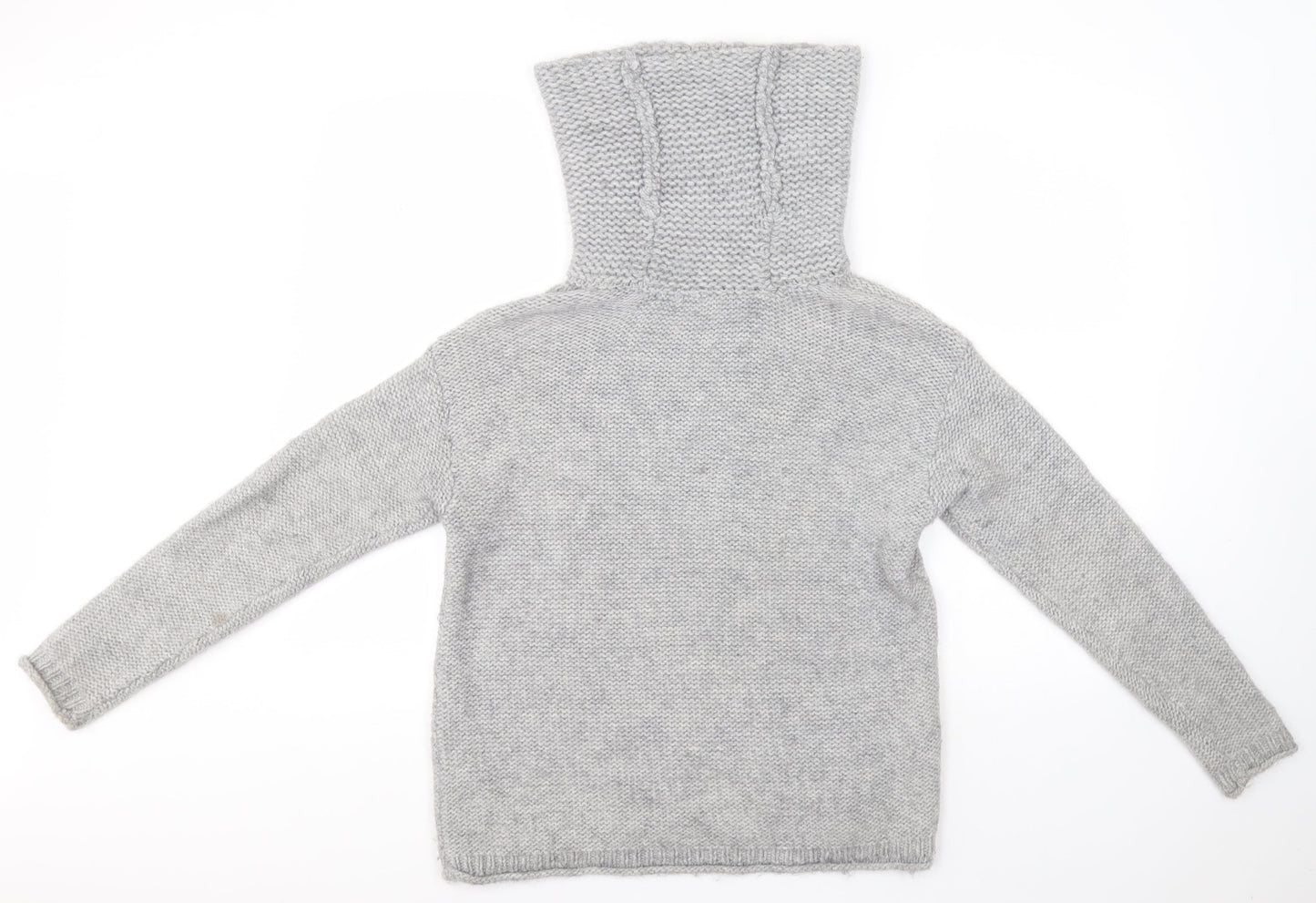 Esprit Womens Grey Roll Neck  Acrylic Pullover Jumper Size XS