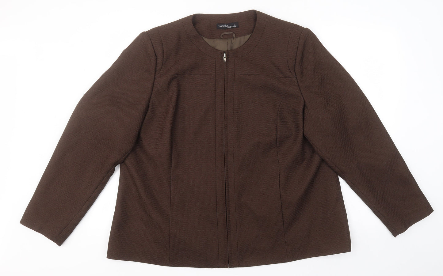 Wardrobe Essentials Womens Brown   Jacket  Size 16