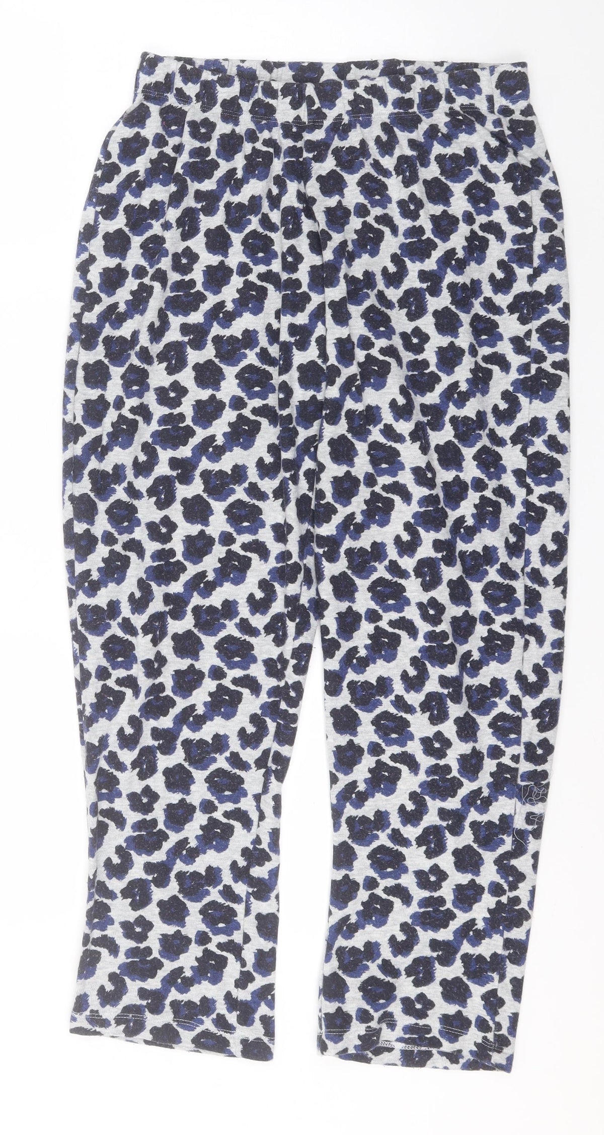 Preworn Womens Grey Animal Print Cotton Sweatpants Trousers Size 8 L28 in Regular