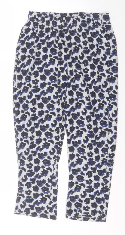Preworn Womens Grey Animal Print Cotton Sweatpants Trousers Size 8 L28 in Regular