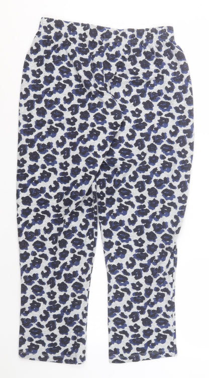 Preworn Womens Grey Animal Print Cotton Sweatpants Trousers Size 8 L28 in Regular