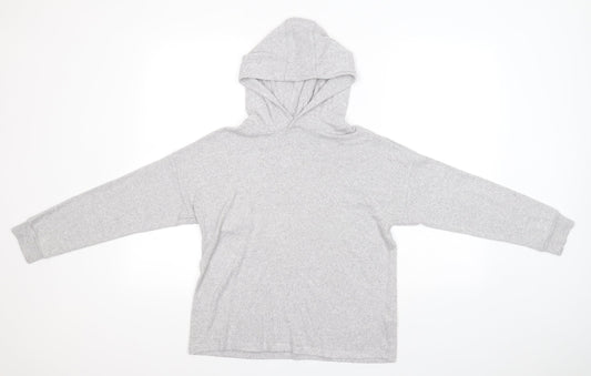 Marks and Spencer Girls Grey  Viscose Pullover Hoodie Size 11-12 Years