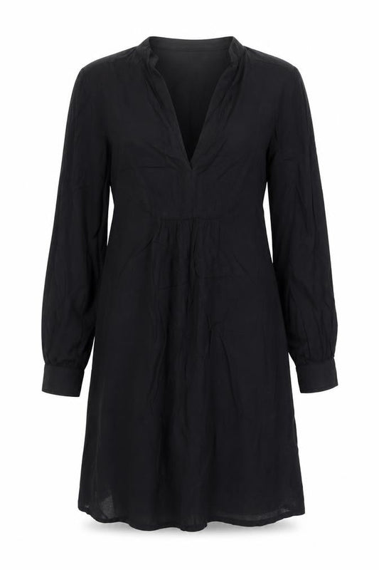 H&M Womens Black  Viscose Shirt Dress  Size XS  V-Neck