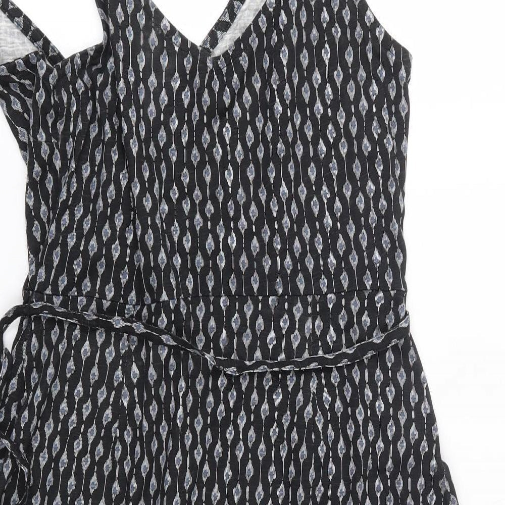 H&M Womens Black  Cotton A-Line  Size S  V-Neck