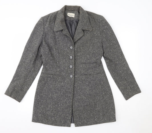 IMAGES Womens Grey   Overcoat Coat Size 12