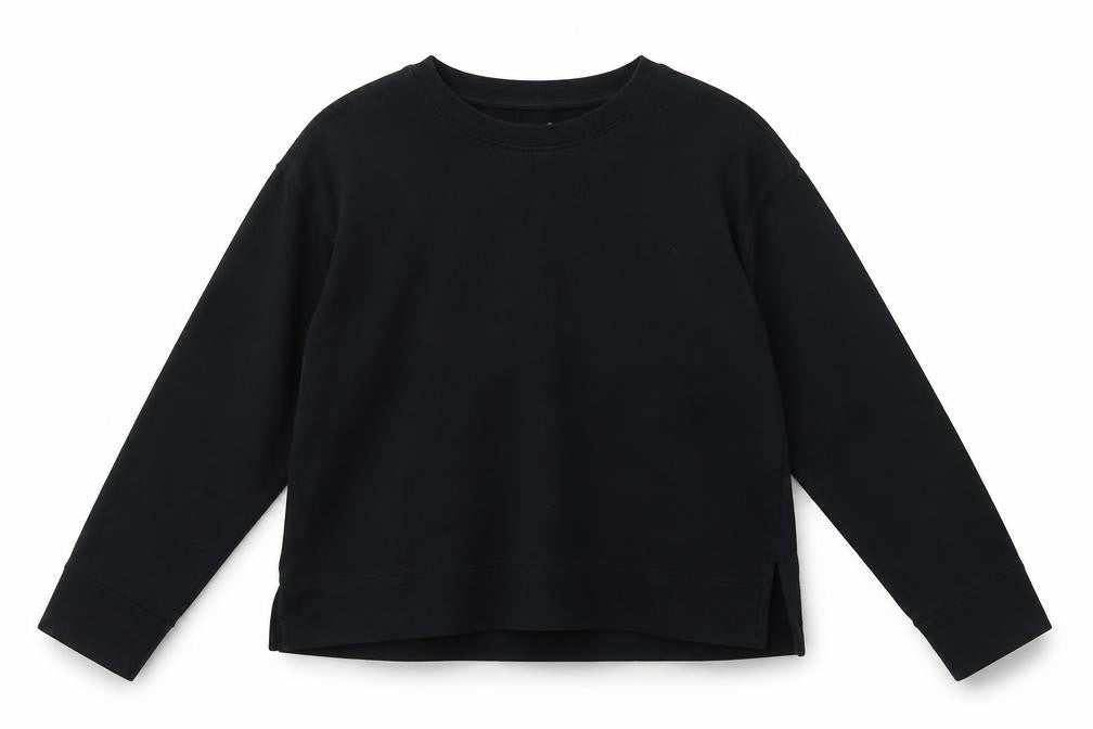 H&M Womens Black Round Neck  100% Cotton Pullover Jumper Size S