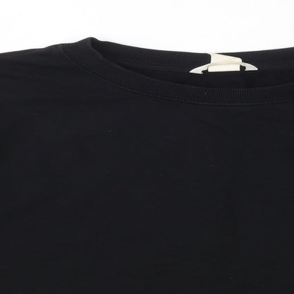 H&M Womens Black Round Neck  100% Cotton Pullover Jumper Size S