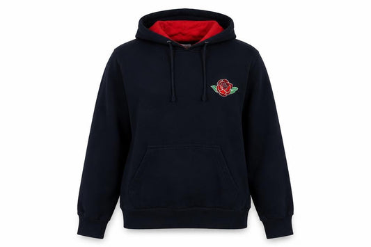 England Womens Blue  Cotton Pullover Hoodie Size M   - Rose