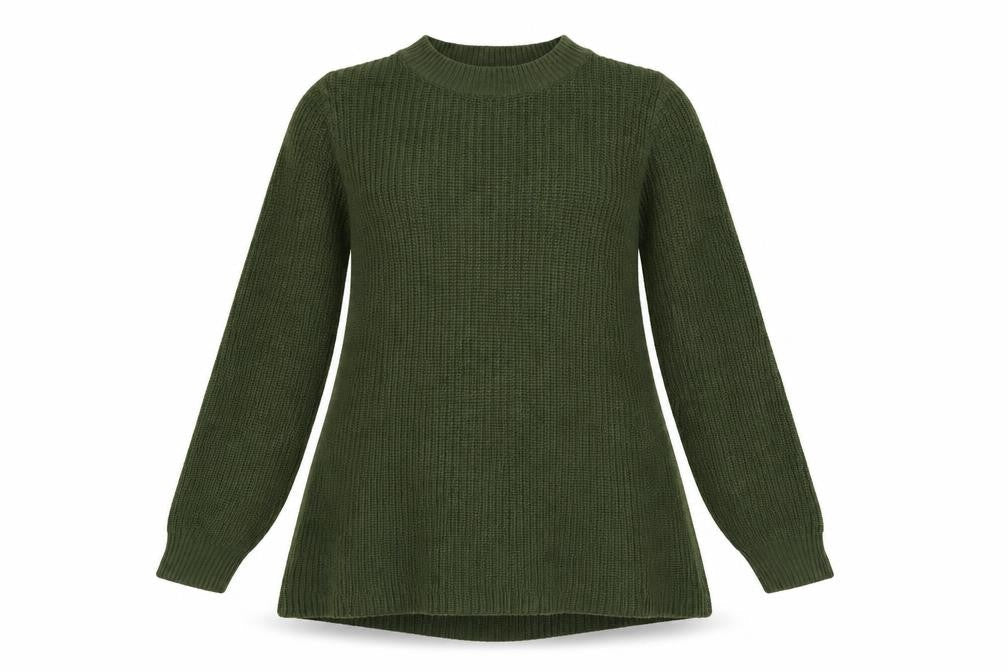 SheIn Womens Green Crew Neck  Polyester Pullover Jumper Size S