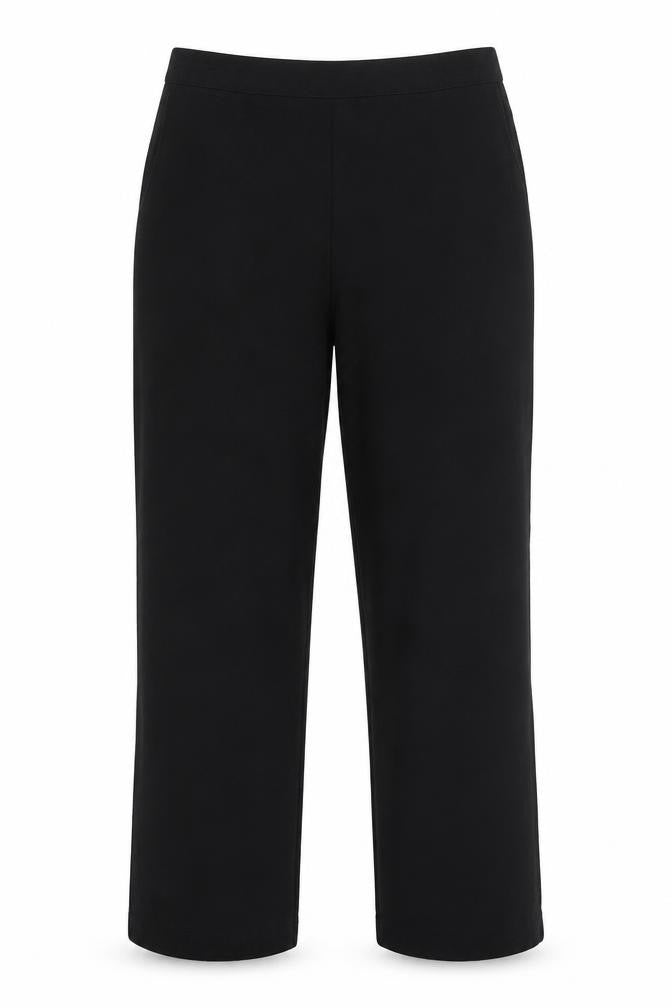 Preworn Womens Black  Polyester Dress Pants Trousers Size 12 L23 in Regular