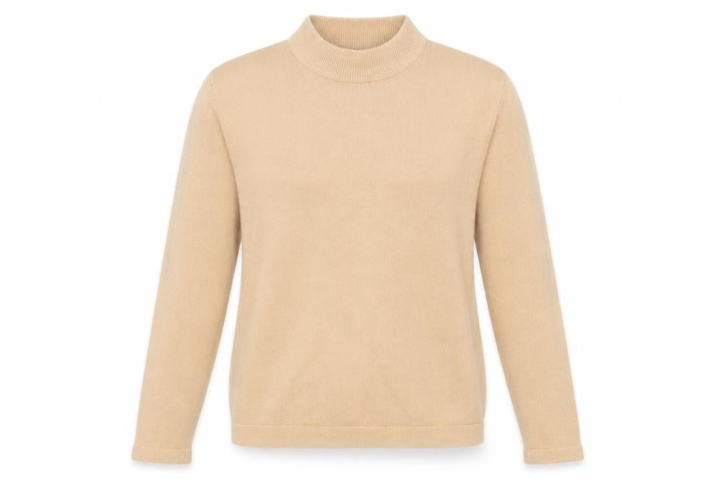 Originals Womens Brown High Neck  Acrylic Pullover Jumper Size 10