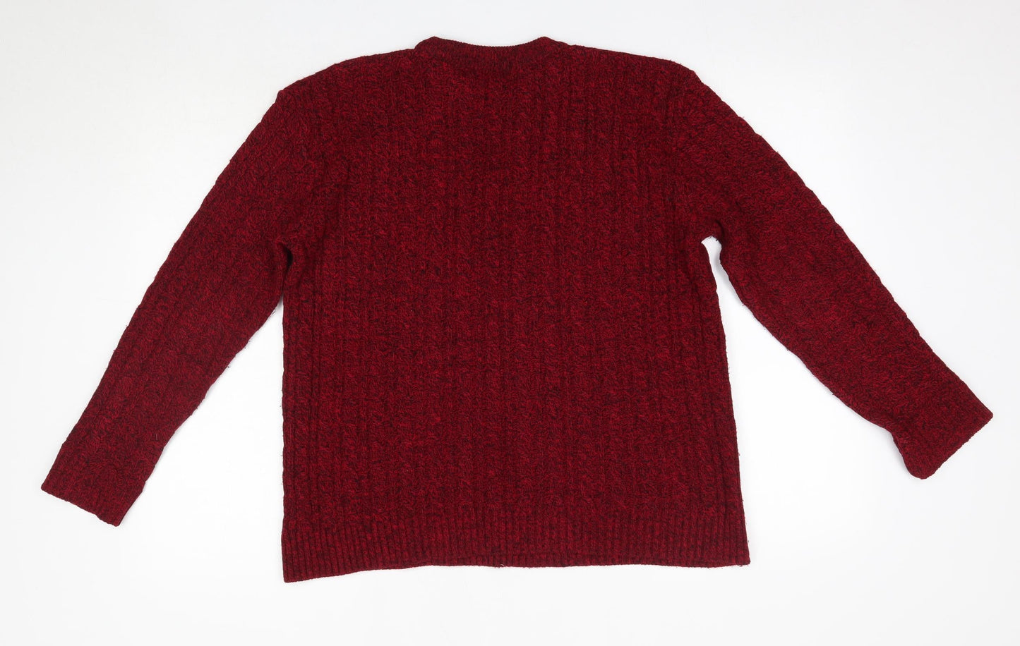 Choice Collection Womens Red Round Neck  Acrylic Pullover Jumper Size S
