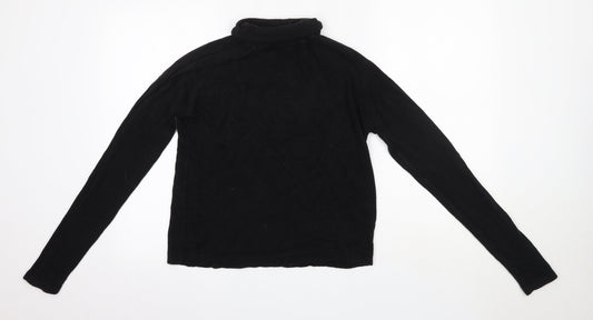 Originals Womens Black Roll Neck  Acrylic Pullover Jumper Size 10